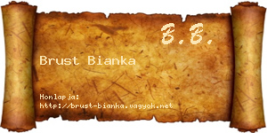 Brust Bianka névjegykártya